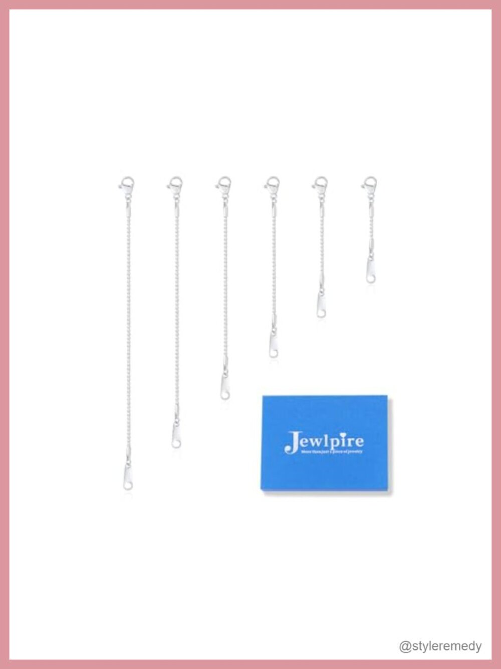 Gold Plated Box Chain Necklace Extender Set for Women, Adjustable Jewelry